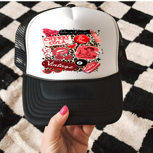 Cherry Cola Trucker Hat Transfer - G22