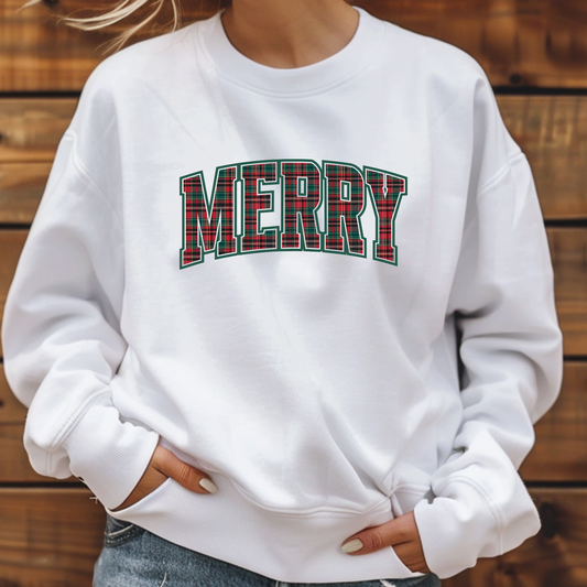 Green and Red Plaid Merry - 3