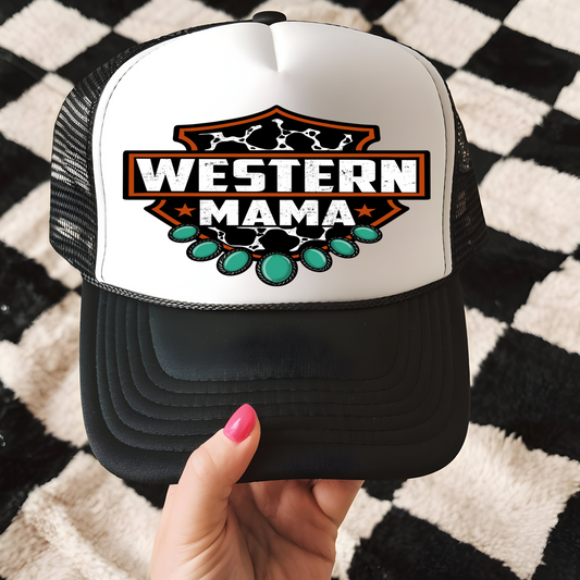 Western Mama Trucker Hat Print - T2