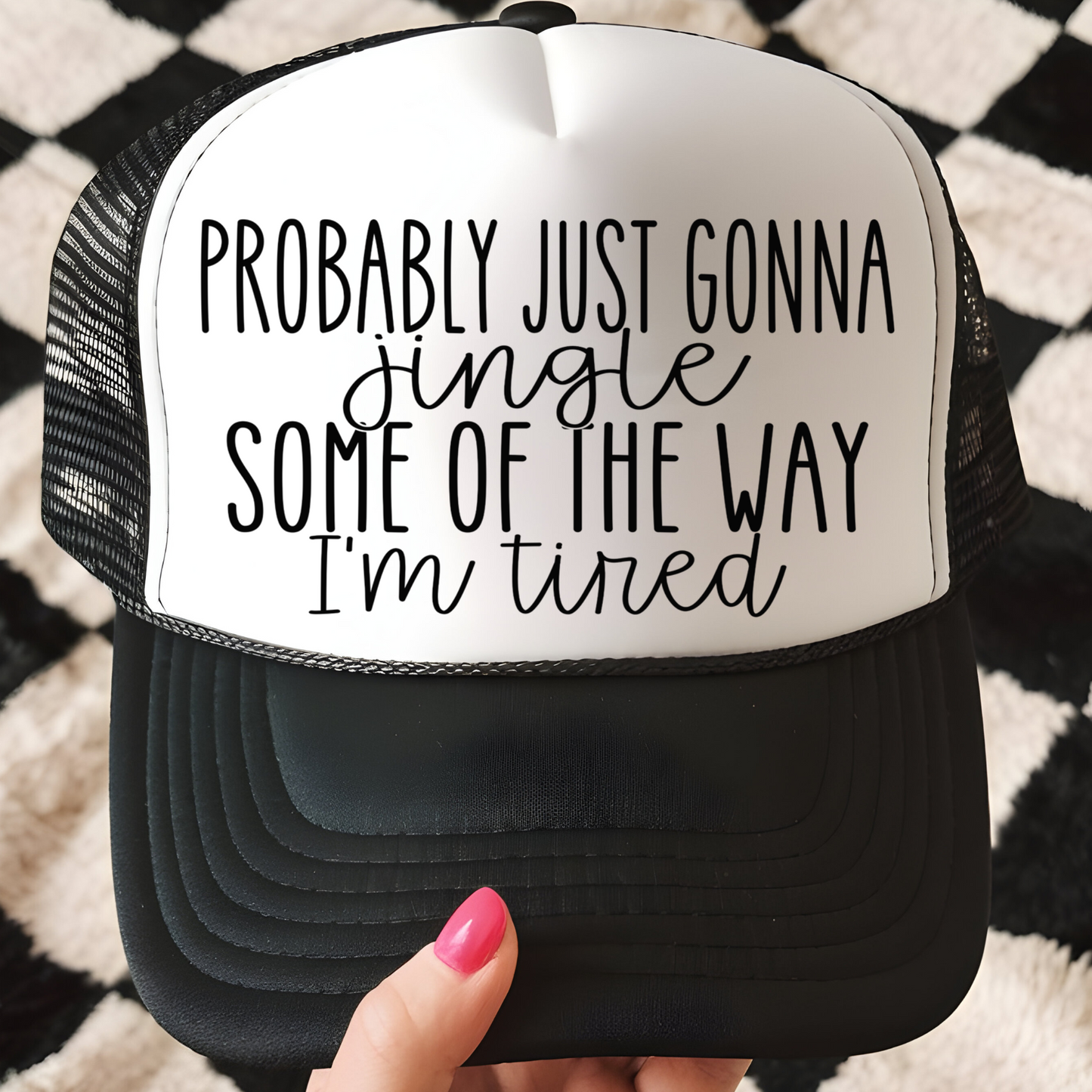 Jingle Some of the Way Trucker Hat Print - F7