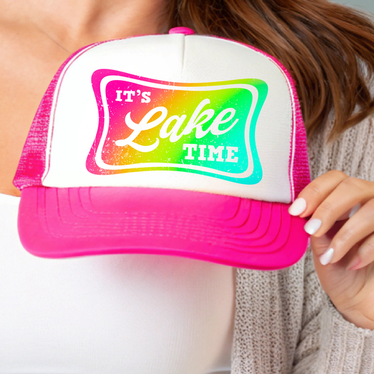 It's Lake Time Hat Transfer - T5